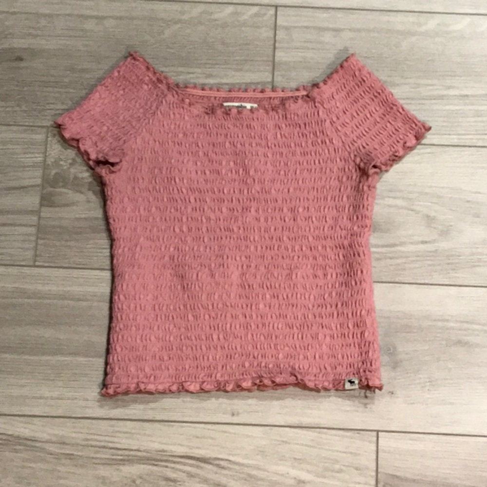 Abercrombie Kids Pink Ruffle Shirt Brand New